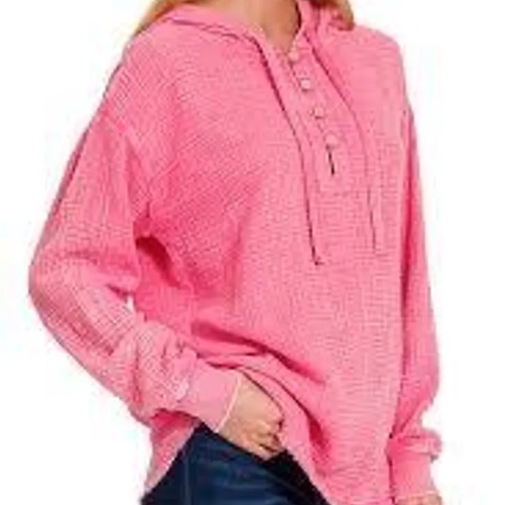 Zenana Women's Pink Hooded Top